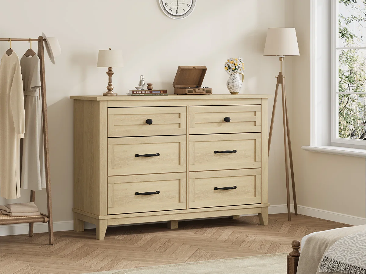 GarveeLife Modern 6 Drawer Dresser for Bedroom – 47