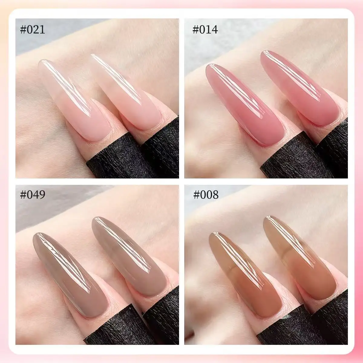 XEIJAYI 4 colori gelatina gel smalto set 15ml rosa naturale unghie nude art Soak Off UV/LED nail art smalto permanente