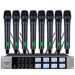 Professional Wireless UHF Microphone System Handheld Microphone School Church Outdoor Activity Stage Performance Microphone