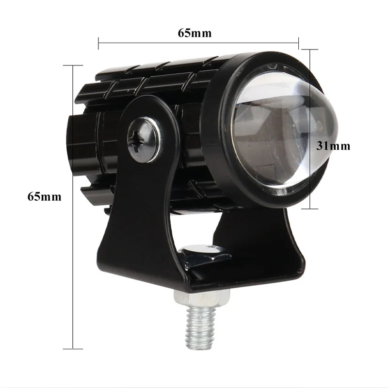 1/2pcs Motorcycle Fog Lights Switch High Low Flash LED Bright Headlight Driving Spot Work Lamp Scooter Fog Spotlight Moto Lamp