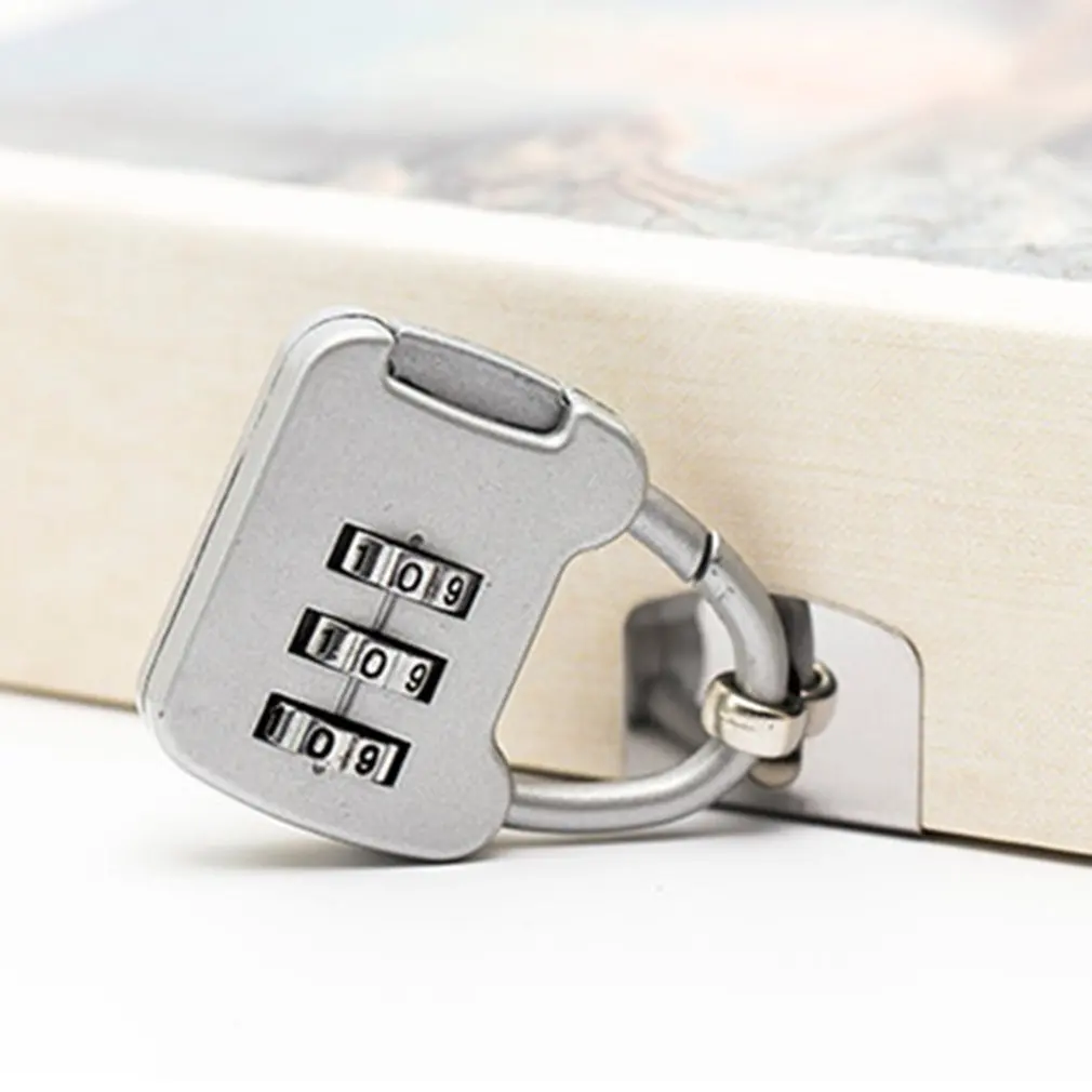 Zinc Alloy Portable 3 Digit Code Combination Password Lock Mini Luggage Case Lock Backpack Padlock for Travel Backpack Lock
