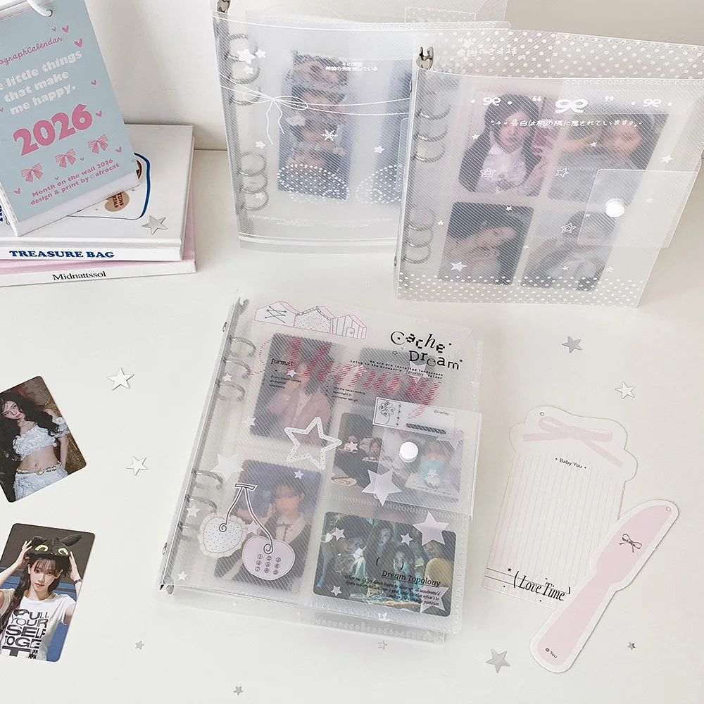 A5 Binder Photocards Collect Book Postcard Holder Journal Agenda Planner School Stationery