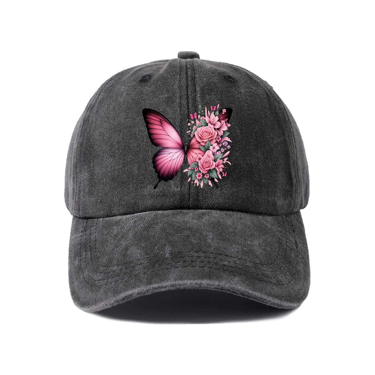 Whimsical Creature Illustration Baseball Cap, Vintage Washed Adjustable Unisex Dad Hat, Everyday Gift