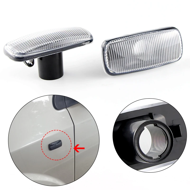 

2PC Side Marker Light CoversTurn Signal Lamp Housing For Chrysler 300 05-06 200 07-16 Town & Country 2008-2015 Sebring 2007-2016