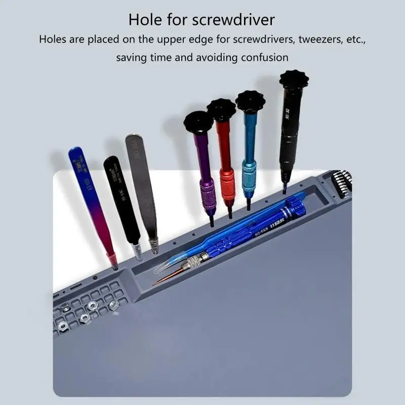 652F Silicone Repair Mat Heat Insulation Welding Mat Repair Mat Soldering Mat for Soldering Iron Workbench Repairing