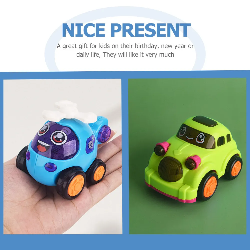 4 Pezzi Auto a Retrocarica Simulazione Resistente all'Usura Portatile Regalo per Bambini Accessori per Interni ed Esterni Giocattolo Auto in Plastica