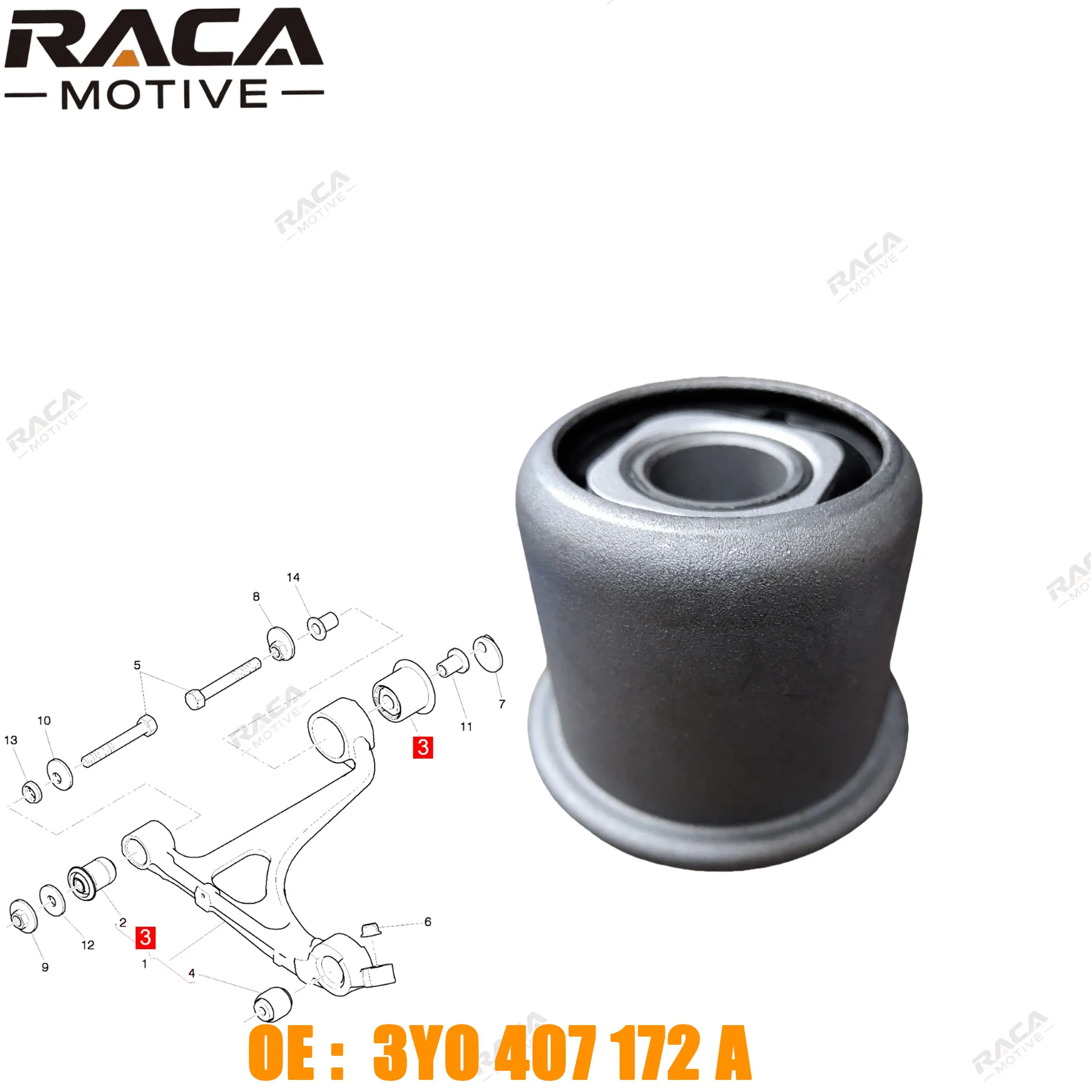 High Quality Front Suspension Control Arm Bushing for Bentley Mulsanne 6.8t 2010-2022 3Y0407172A 3Y0407172A