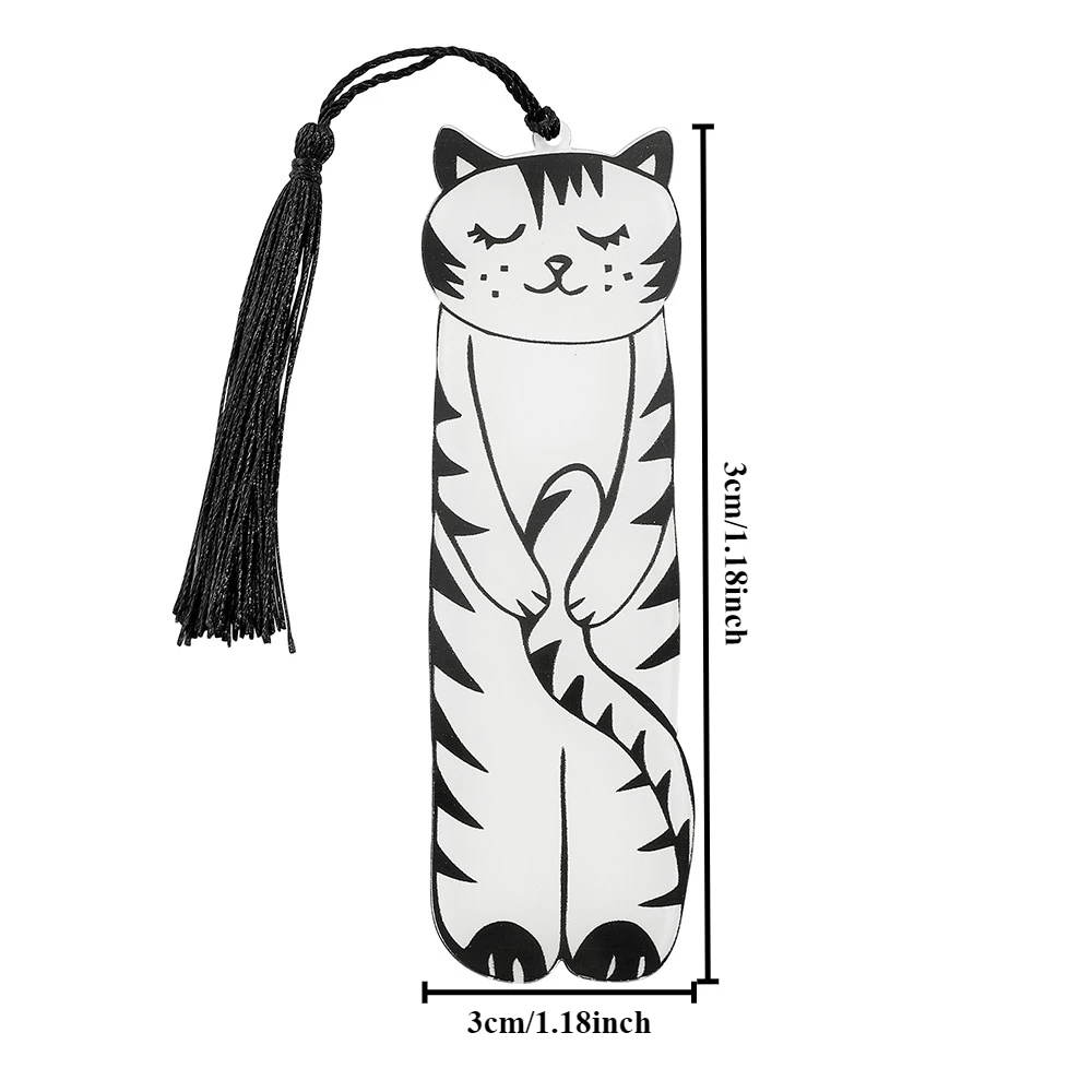 Cute Cat Bookmarks Transparent Acrylic Bookmark Variety Optional Reading Accessories Book Lover Gifts Kawaii Stationery