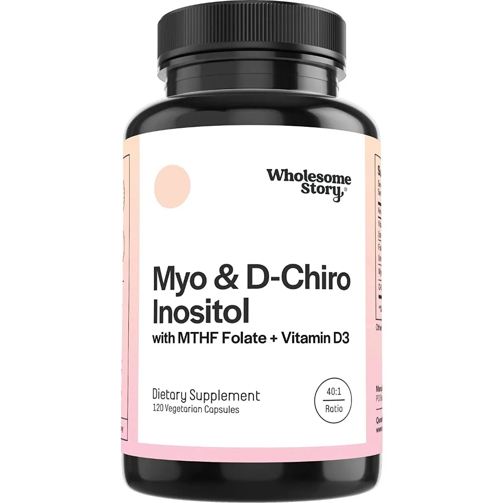 Inositol and D-Chiro Inositol Blend 30 Day Supply 40:1 Ratio, Female Hormone Balance, Healthy Ovarian Function Support