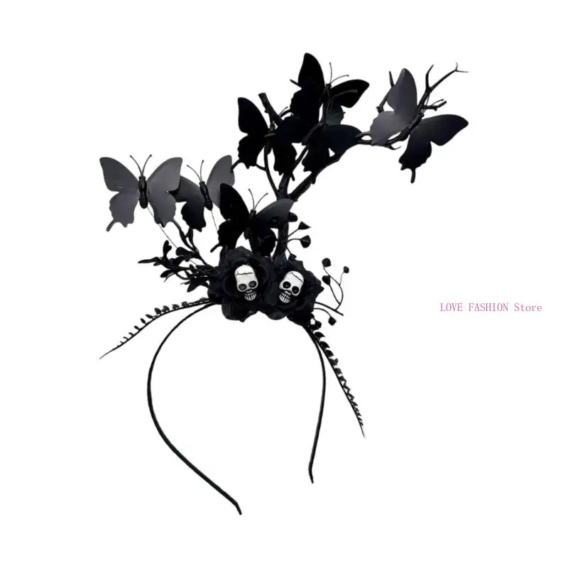 ゴシックスタイルの樹脂ヘアバンド女性パーティーアクセサリーY166のためのエレガントなブランチデザイン
