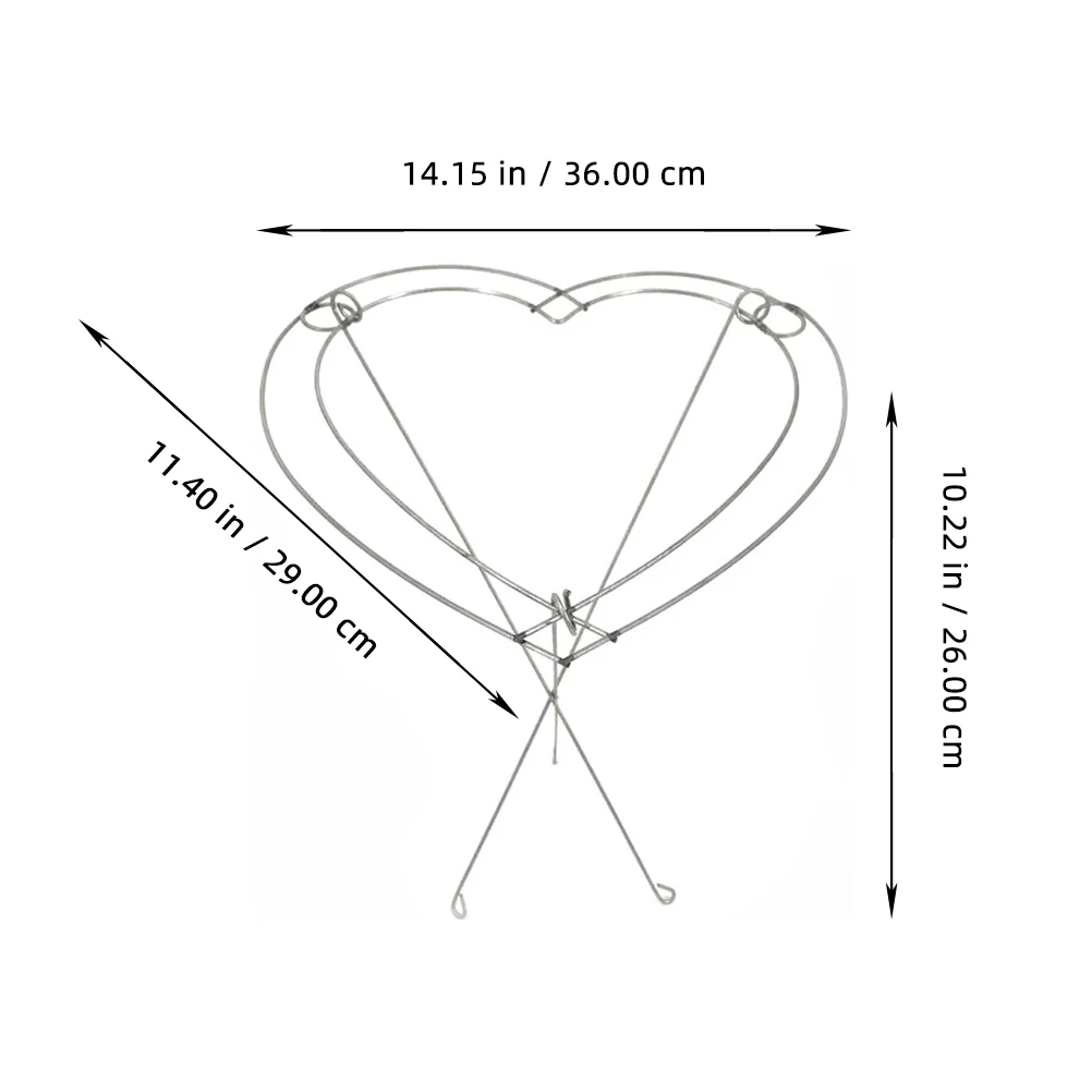 Heart Shaped Metal Flower Holder Sturdy Iron Frame Bouquet Stand Floral Arrangement Elegant Decor Large Size Unique Design Heart