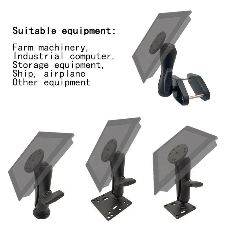 1.5 بوصة جولة الكرة جبل GPS الألومنيوم لوحة مستديرة حامل لوحي أمبير الكرة محول تركيب صالح ل Ram C حجم مزدوج المقبس الذراع
