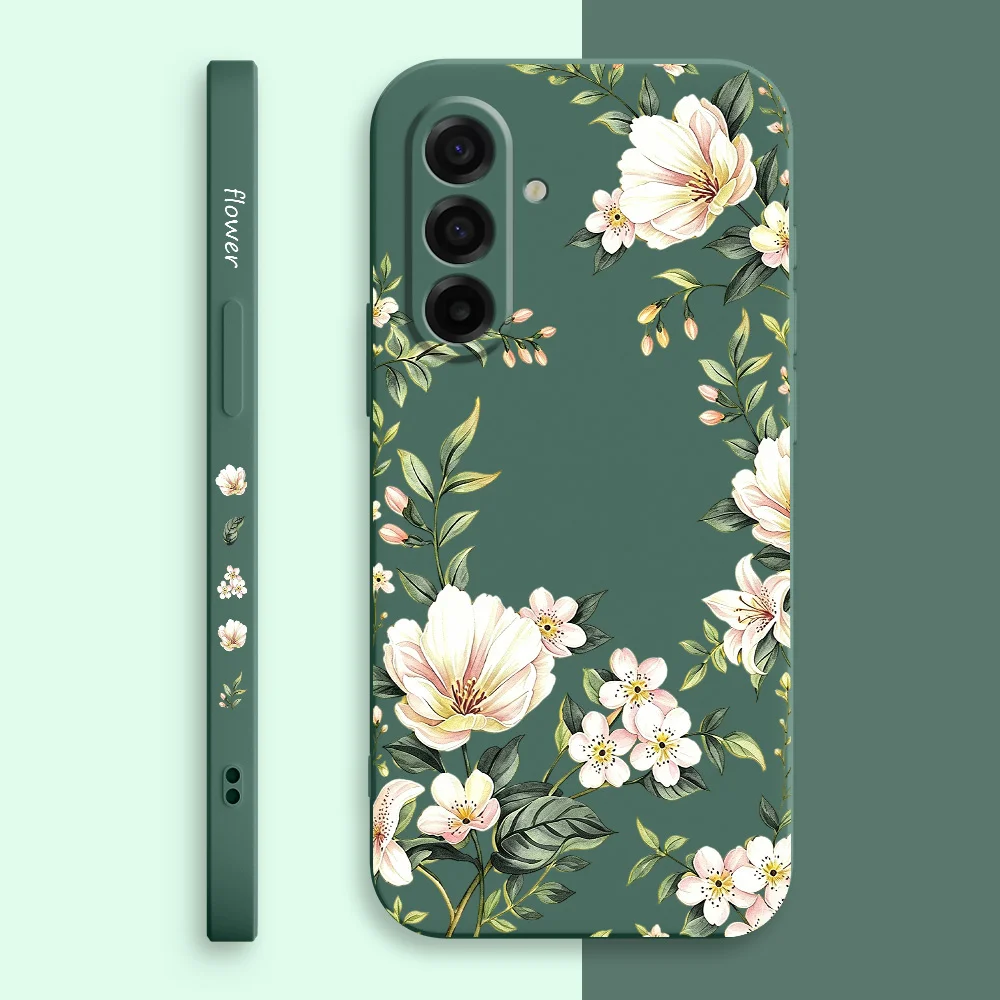 Garden Wreath Phone Case For Samsung Galaxy A57 A37 A27 A17 A56 A36 A26 A16 A06 A55 A35 A25 A15 A05 A54 A34 A24 A14 Cover