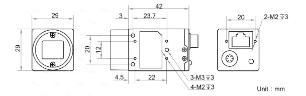 MV-CA032-10GC 3.2MP Area Scan Camera, GigE,IMX265,Color,1/1.8