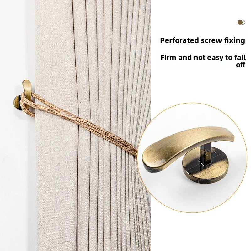 Moderne, minimalistische Vorhanghaken aus Zinklegierung – Halbmond-Wandhalter, Wohnaccessoires, minimalistischer Stil