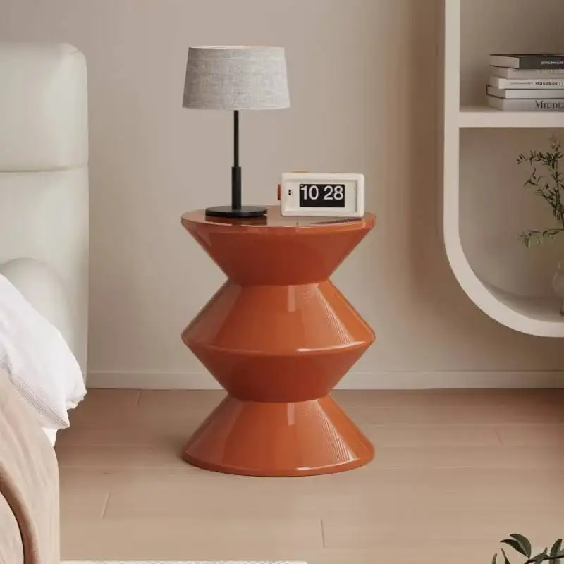 Classic Round Nature Nightstands Designer Minimal Japanese Antique Bedside Nightstands Bedroom Weird Mesita Para Cama Furniture
