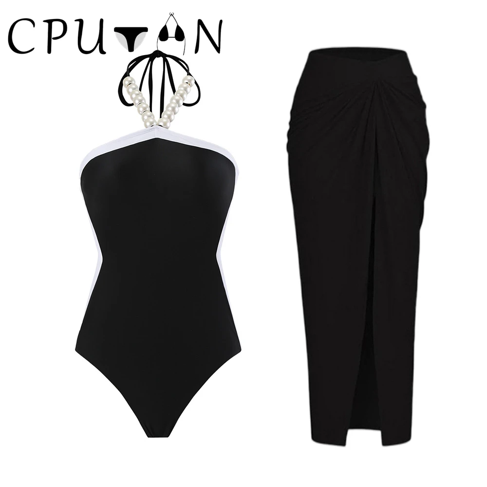 CPUTAN-Maillot de bain une pièce pour femme, monokini, push up, amissié, pour la natation, 2025