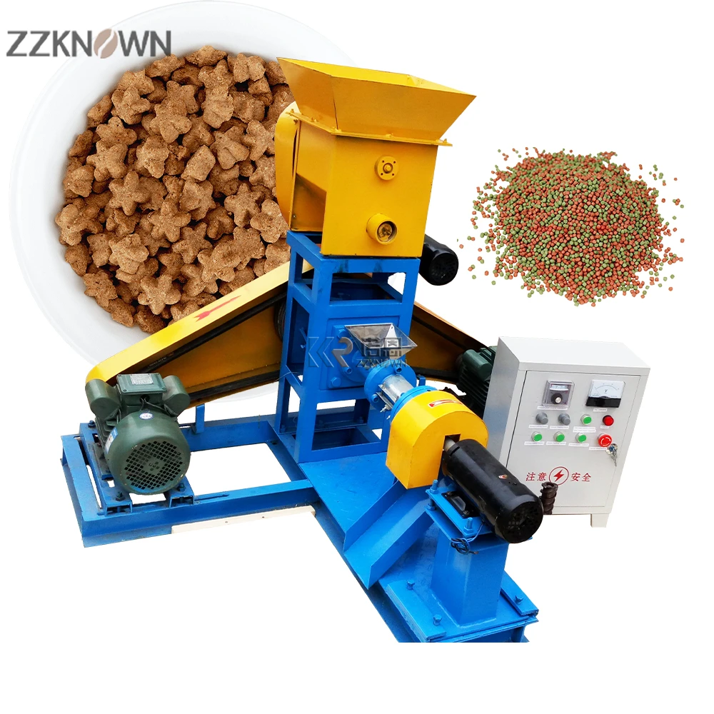 Commercial Fish Feed Floating Machine Chicken Feed Floating Fish Feed Mill Pellet Extruder Machine Pet Food Processing