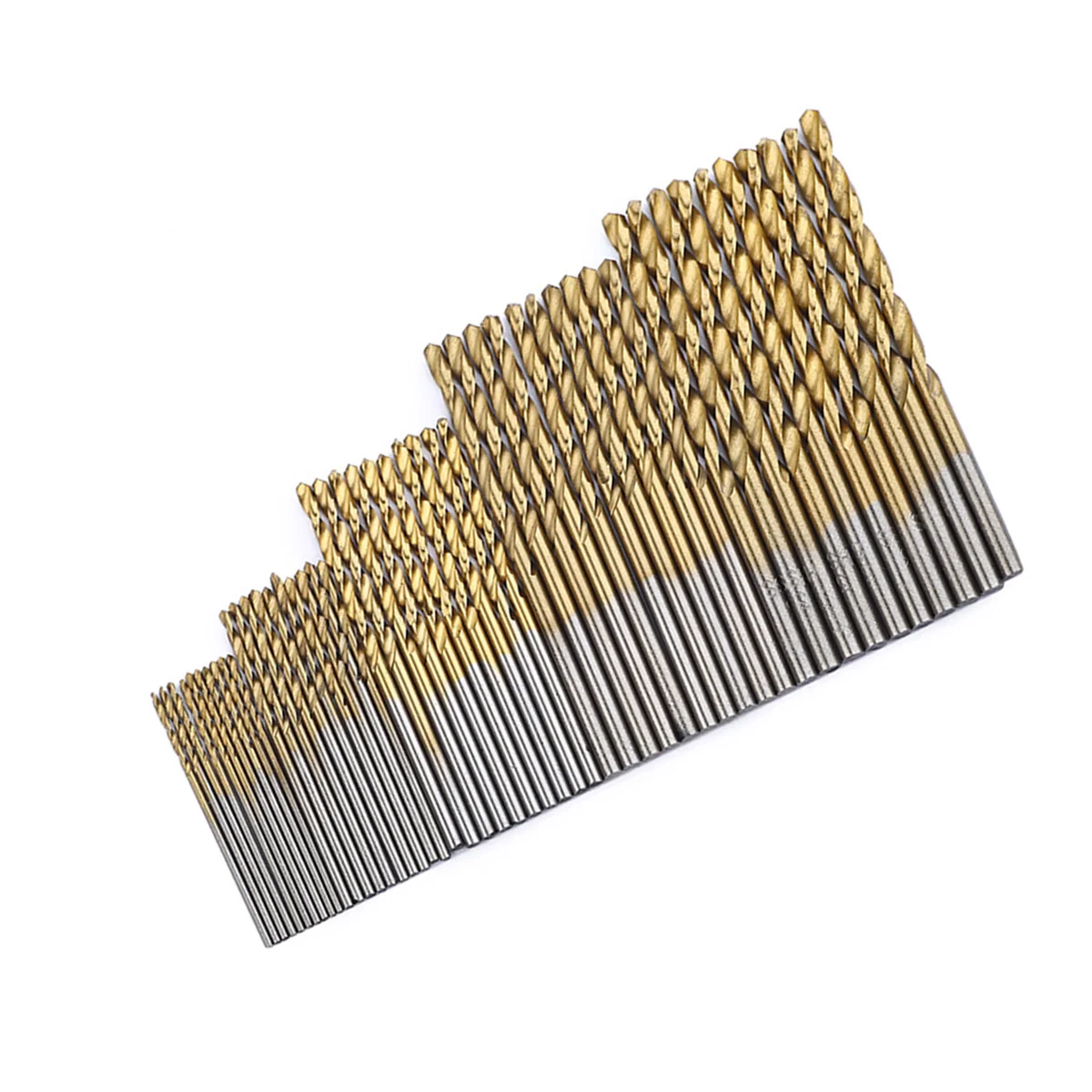 

50Pcs Hss Drill Bits Set Titanium Coated 1Mm 15Mm 2Mm 25Mm 3Mm High Efficiency for Tough Materials DIY Projects