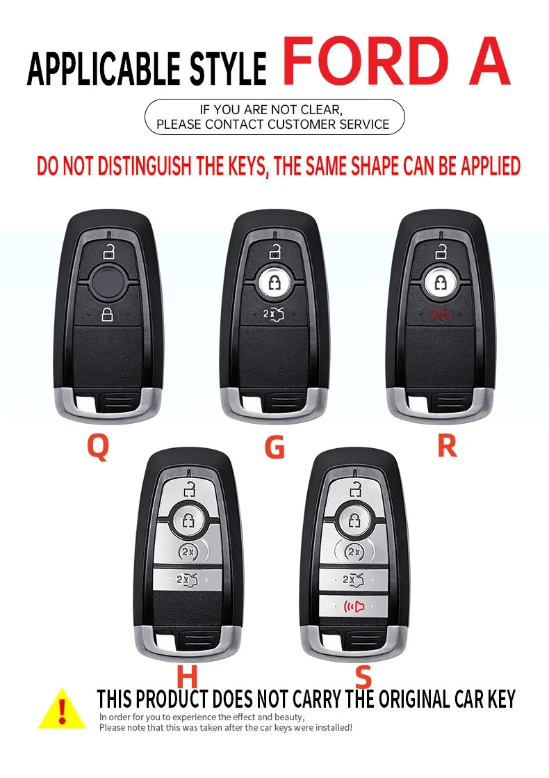 Car Remote Smart Key Case Cover For Ford Raptor F150 Remote Control Protector For Ford F-150 RAPTOR Zinc Alloy Auto Accessory