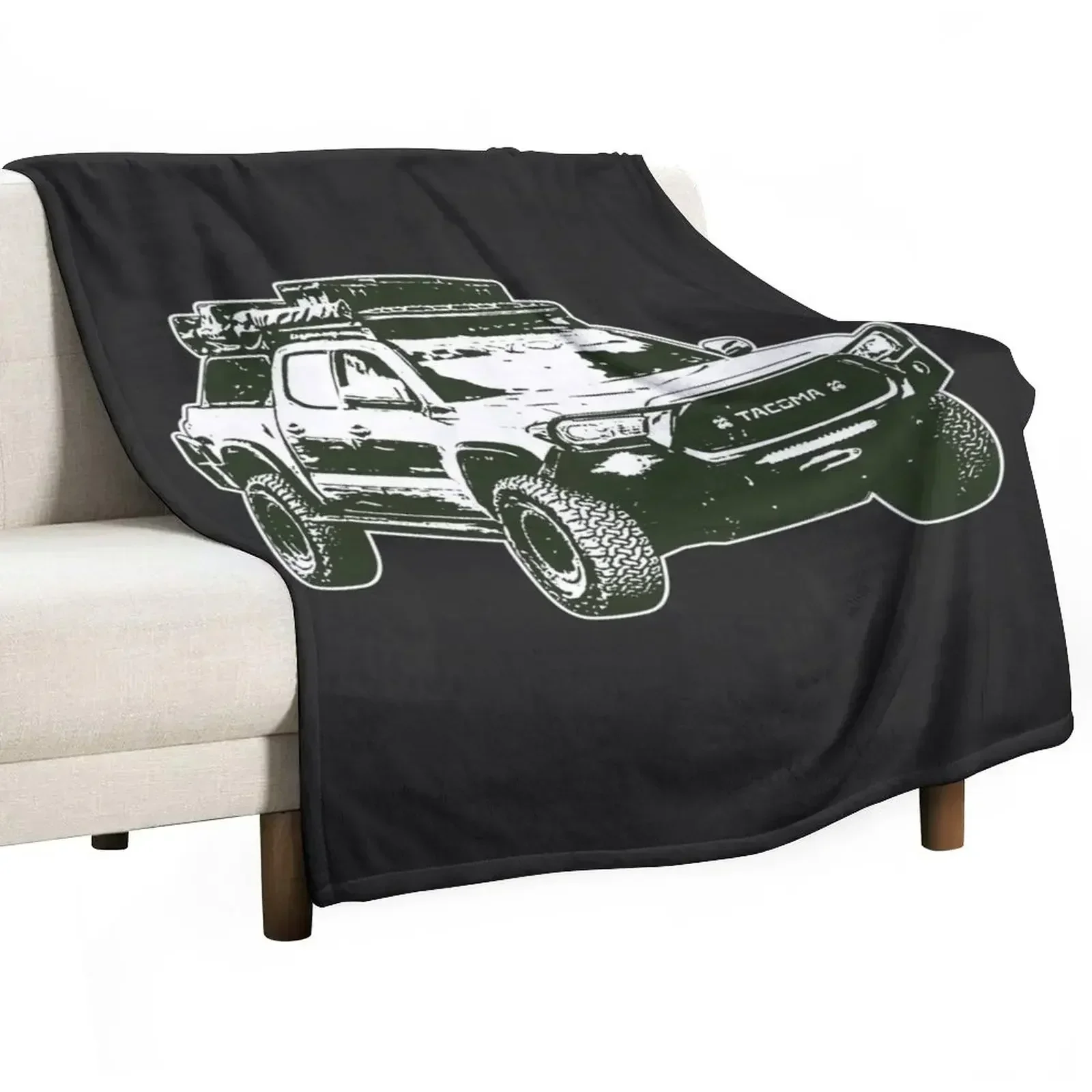 

Adventure Tacoma Sketch Throw Blanket Shaggy Giant Sofa Decoratives Bed linens Blankets
