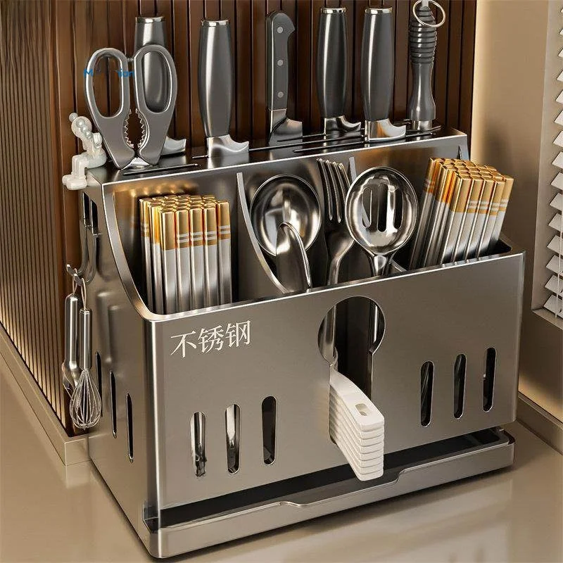 

Stainl Steel Kitchen Knife Holder Chopstis Cage One-Piece New 2026 Home Use Storage Ra Money Brand 2207 Model
