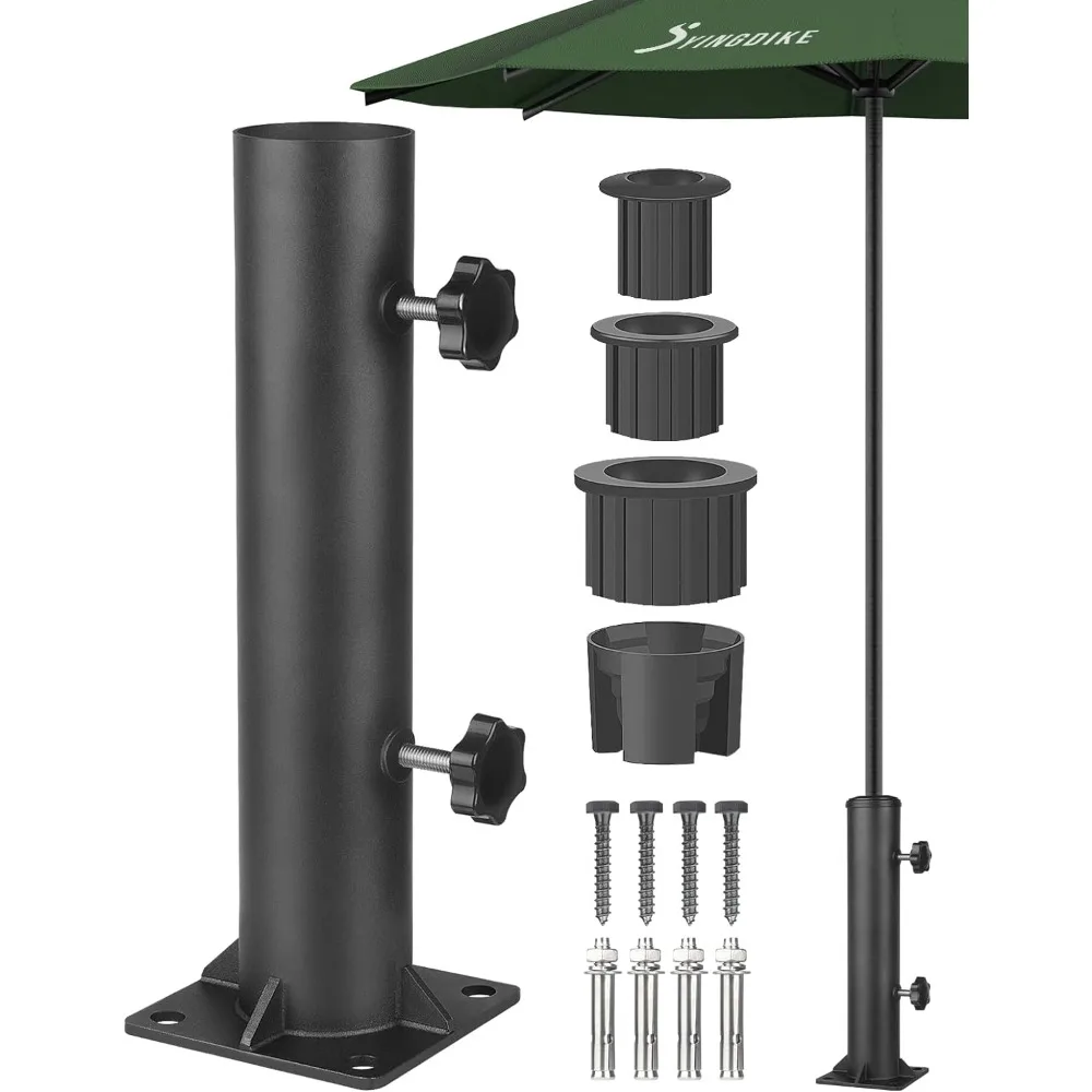 

YINGDIKE Patio Umbrella Stand Base - Reinforced Heavy Duty Outdoor Umbrella Holder and Clamp on Decks, Deck Umbrella Mount