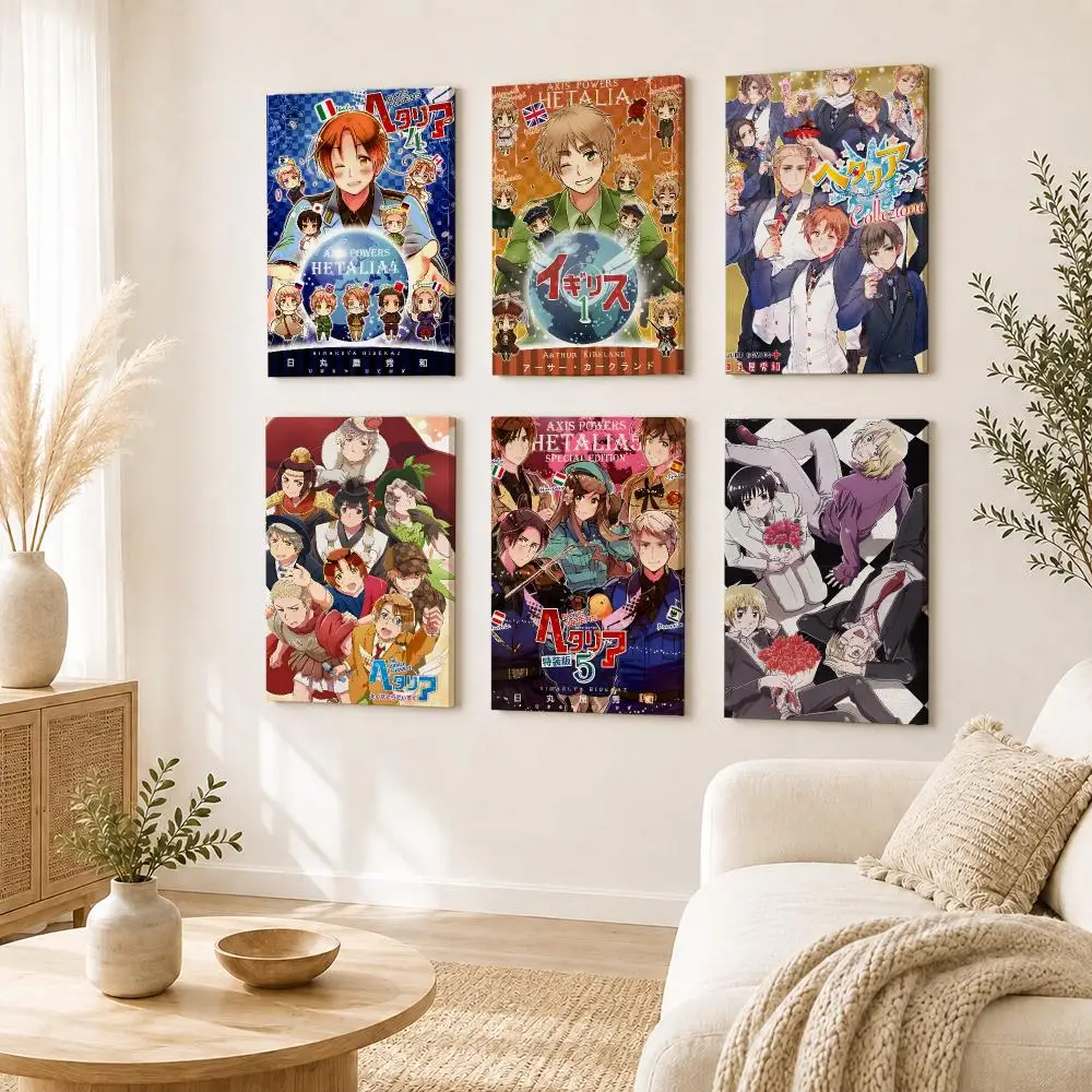 Classic Anime H-Hetalia High-definition Poster Self Adhesive Aesthetic Wall Art Picture for Living Room Home Decoration Gift