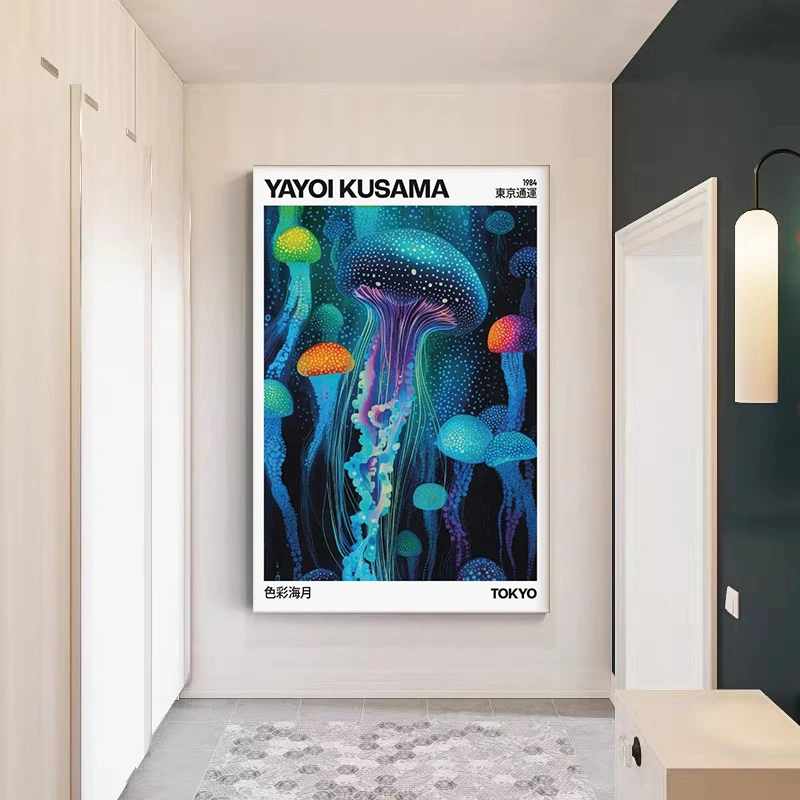 Colorful Jellyfish Poster and Prints Abstract Canvas Painting Wall Art Picture for Living Room Home Decor Cuadros