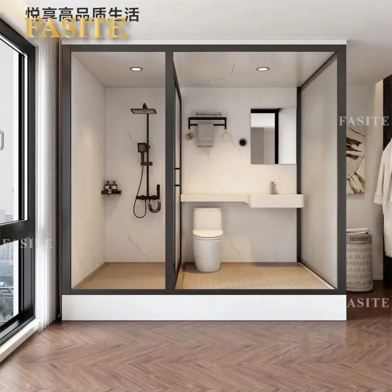 for Household Integrated Wet and Dry Separation Partition Shower Room Toilet Integrated Bathroom Bath Integrated Bathroom