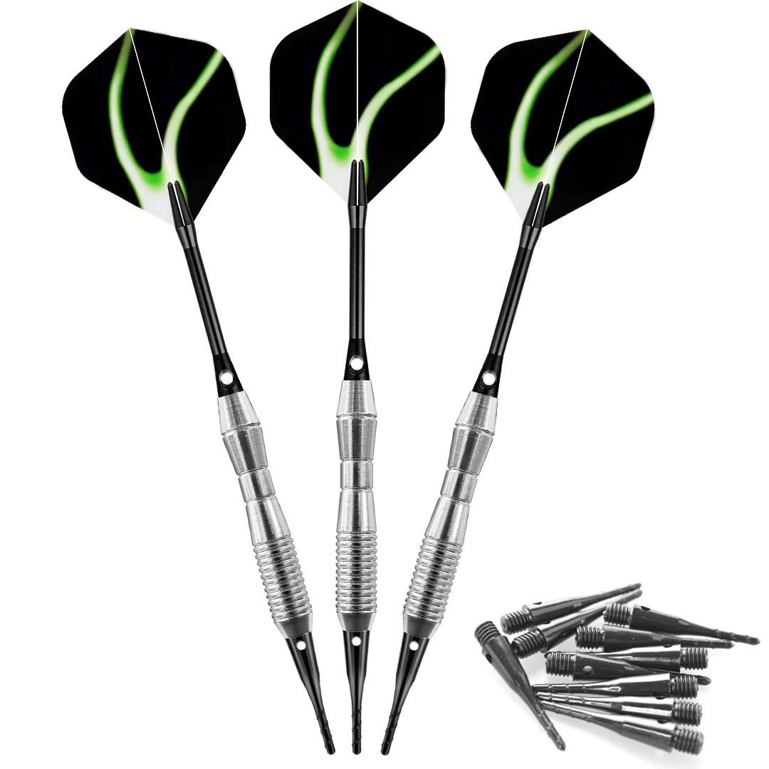 CyeeLife Darts soft tip 18g Aluminium Shaft 3PCS Flights With Dart holder carrying case family bar Entertainment Games