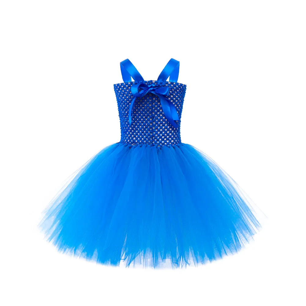 Latest Girls Cartoon Fish Costume Tutu Dress Kids Tulle Party Dresses Sea Cosplay Costume Fancy Dress Outfit for Baby Birthday