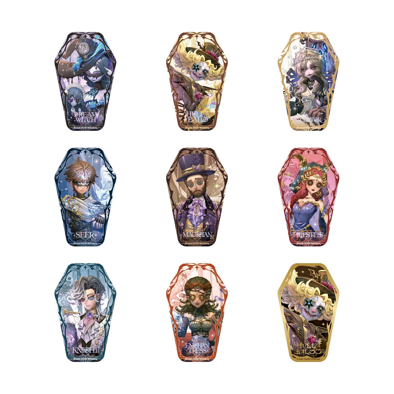 2025 أنيمي لعبة الهوية الخامس ضوء سحري صفيح شارة جالاتيا باتريشيا دورفال صندوق عشوائي عادي الليزر باجي بروش السلع الرسمية #5