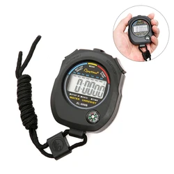 NEW Digital Stopwatch Chronograph with Wristband Alarm AM PM 24H Clock Watch for Runner Sport