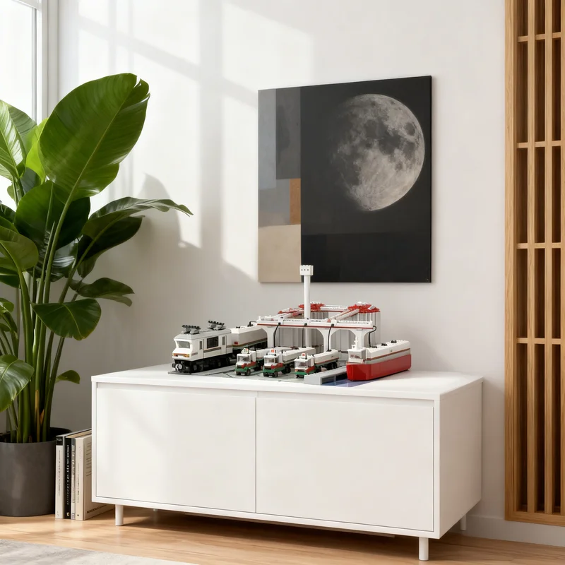 

2754 детали MOC: Классический нефтеприемный терминал и классическая модель города 12В. Конструктор. Рождественские подарки. Кирпичики для детей.