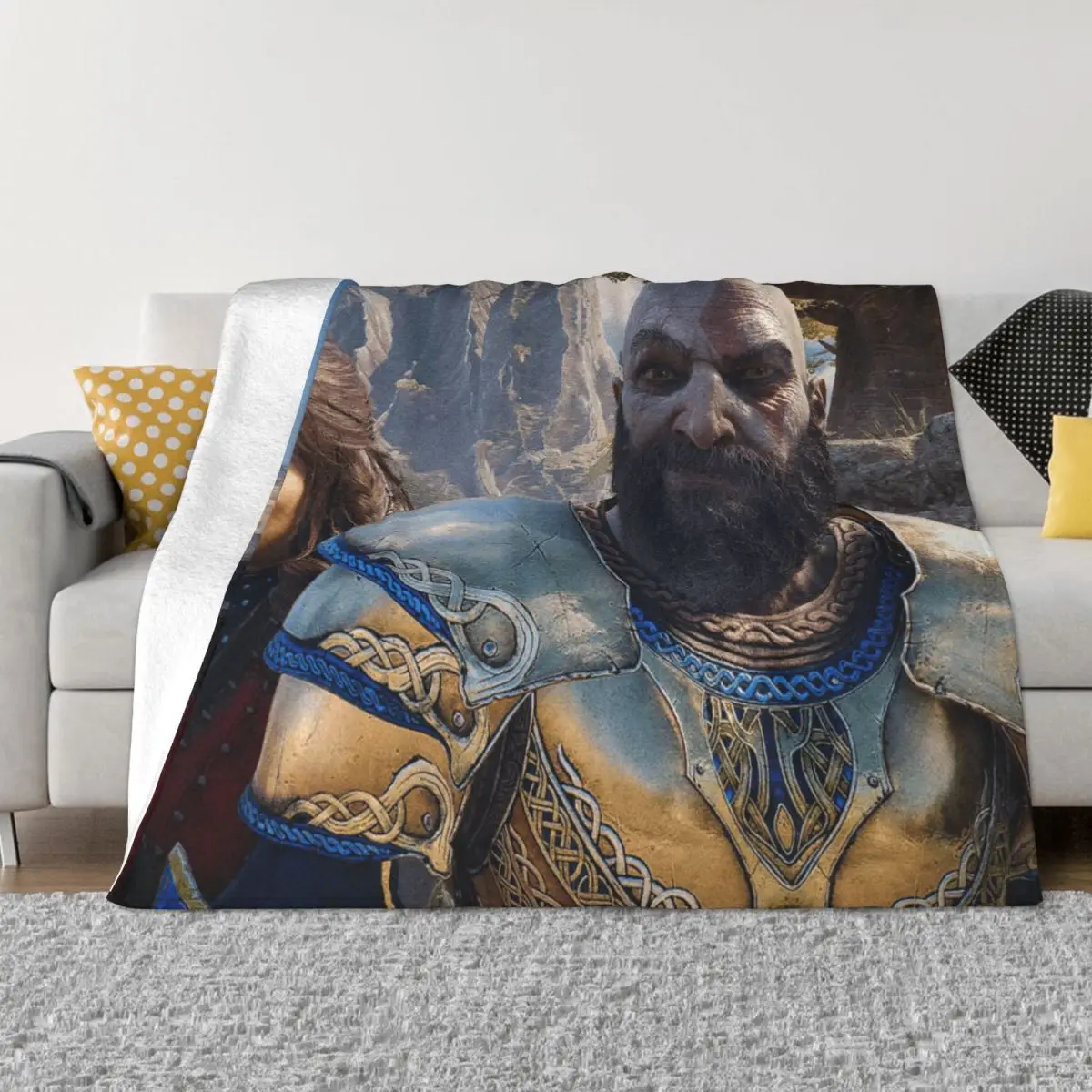 

God Of War Game 000854, одеяла для кемпинга, одеяло с принтом, одеяла для пар, одеяла и пледы, пледы