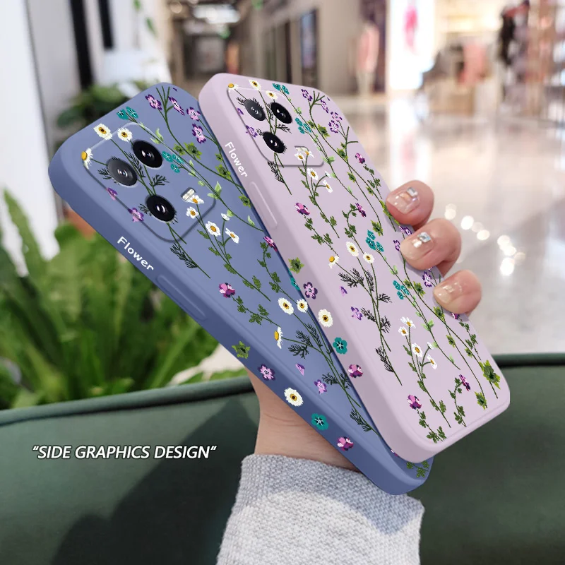 

Fresh Flower Vine Phone Case For Xiaomi 17 15 15T 14 14T 13 13T 12 12X 12T 12S Mi 11 11T 10 10T Pro Max Lite Liquid Silicone Cov