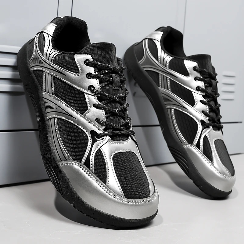 

Унисекс минималистичные кроссовки для ходьбы с широким носком и нулевым перепадом высоты подошвы, нескользящие, на шнуровке, повседневные, дышащие, без каблука