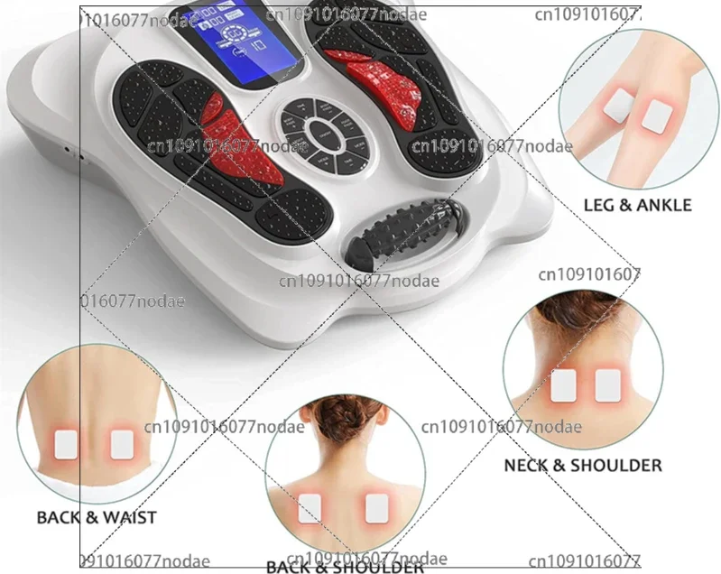 Overseas Stock Factory Vibrating Foot Massager Infrared Electric Circulation Machine for EMS TENS Muscle Stimulation