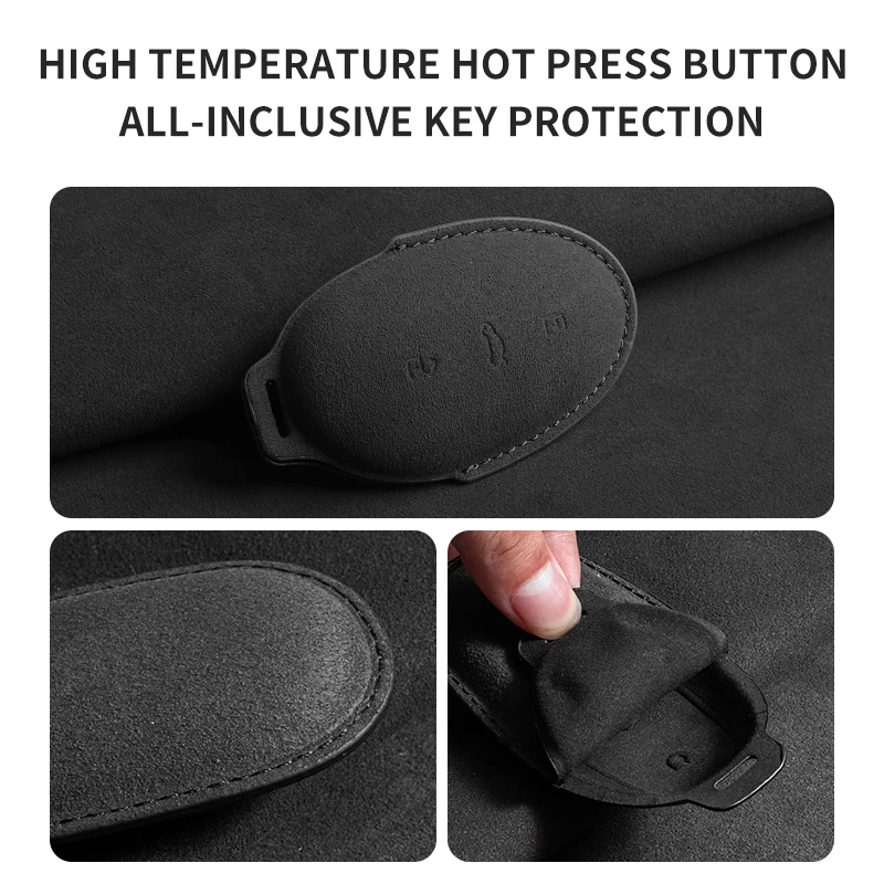 Suede Car Key Case Cover For Rising Auto R7 F7 ER6 Car Key Shell Accessories