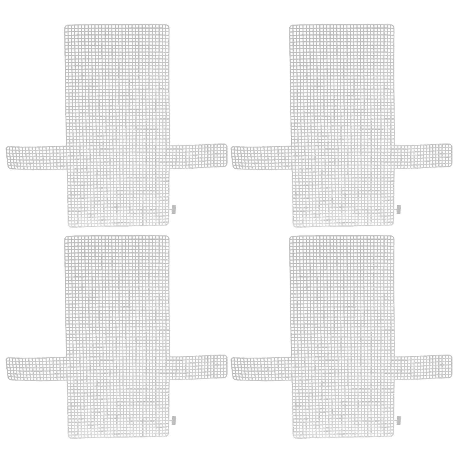 

VICASKY 4pcs Mesh Hook Bag Knitting Kit Crochet Purse Material Plastic Canvas Clear Net Weaving Accessories White