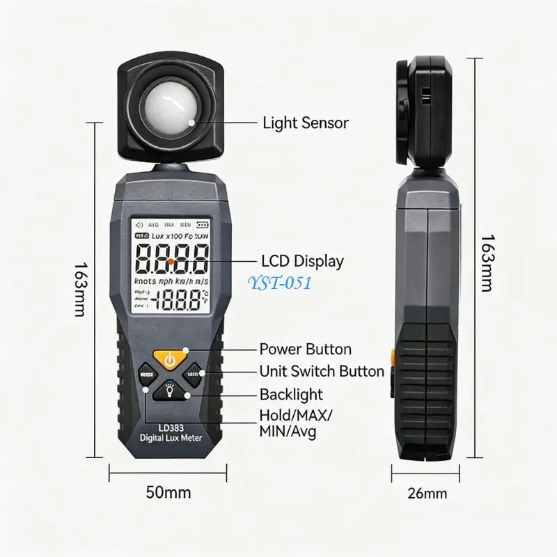E15A Simple Light Analysis Equipment Having 180 Degree flexible Reader