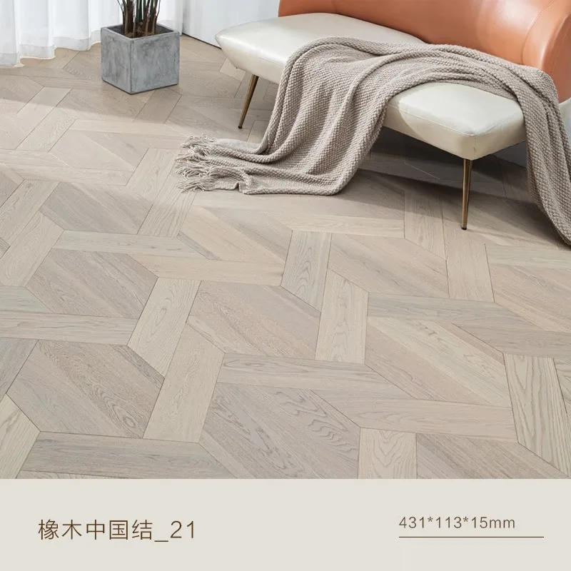 Wood Flooring Planks Wear Resistant Scratch Resistant Surface DIY Interlocking Design Home Office Interior Decor