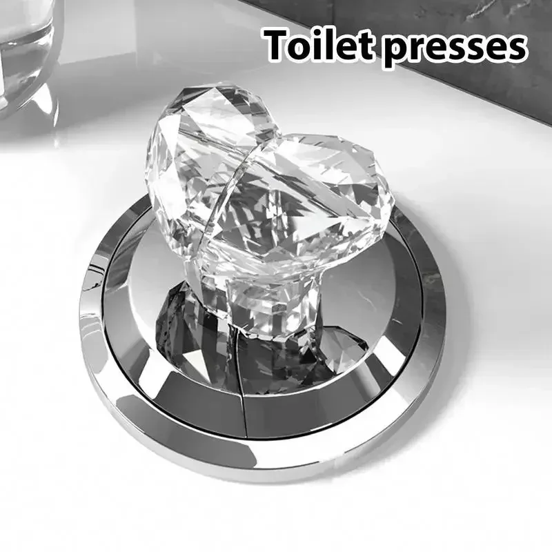 Heart Shape Toilet Flush Button Love Toilet Presser Bathroom Water Tank Buttons Push Switches Bathing Room Decor Nail Protector view 4