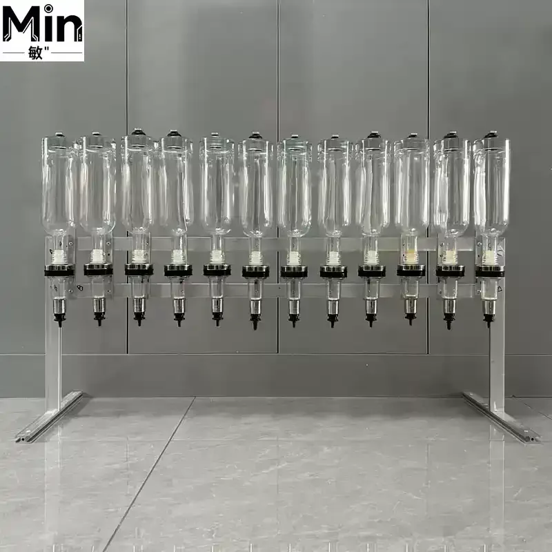 Gold Stand Perfume Bar Dispenser Holds 5-12 Bottles 375ml 500ml for Wedding Decoration Scent Experience
