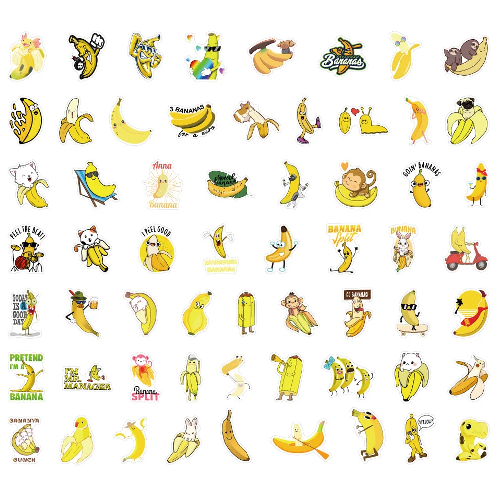 10/30/60pcs adesivi animali Banana Kawaii ragazze decalcomanie impermeabili Graffiti bagagli Scrapbooking telefono simpatici adesivi per bambini giocattoli