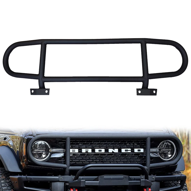 

Carbon Steel Big Bull Bar Brush Bumper Grille Guard for 2/4 Door Ford Bronco 2021+