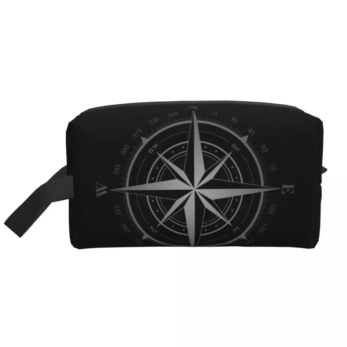 Custom Compass Shield Makeup Bag Women Travel Cosmetic Organizer Cute Camper Nautical Storage Toiletry Bags