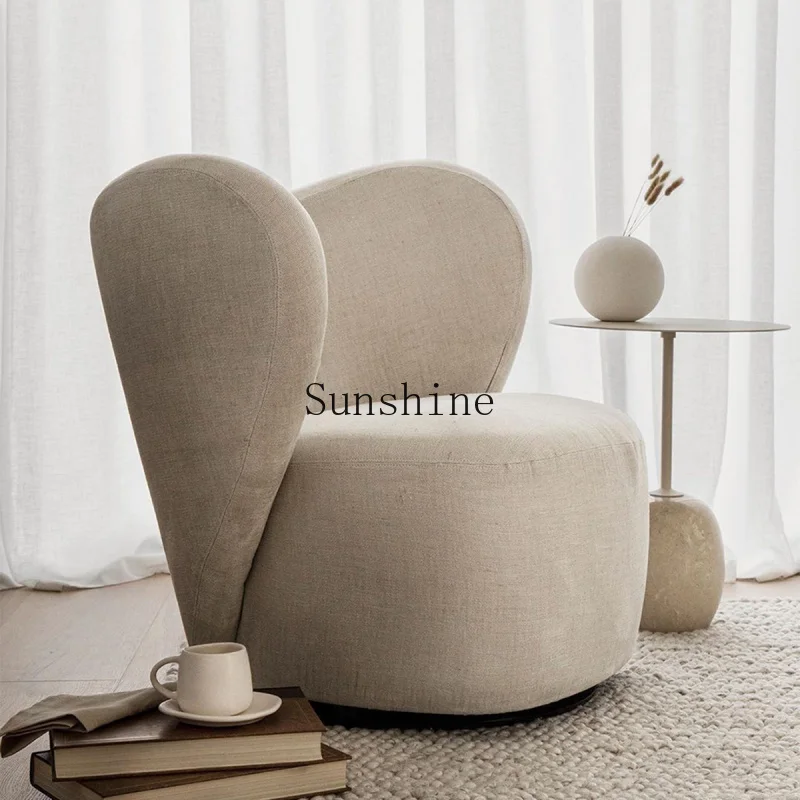 Modern simple fabric single Nordic beige casual simple single sofa tiger chair