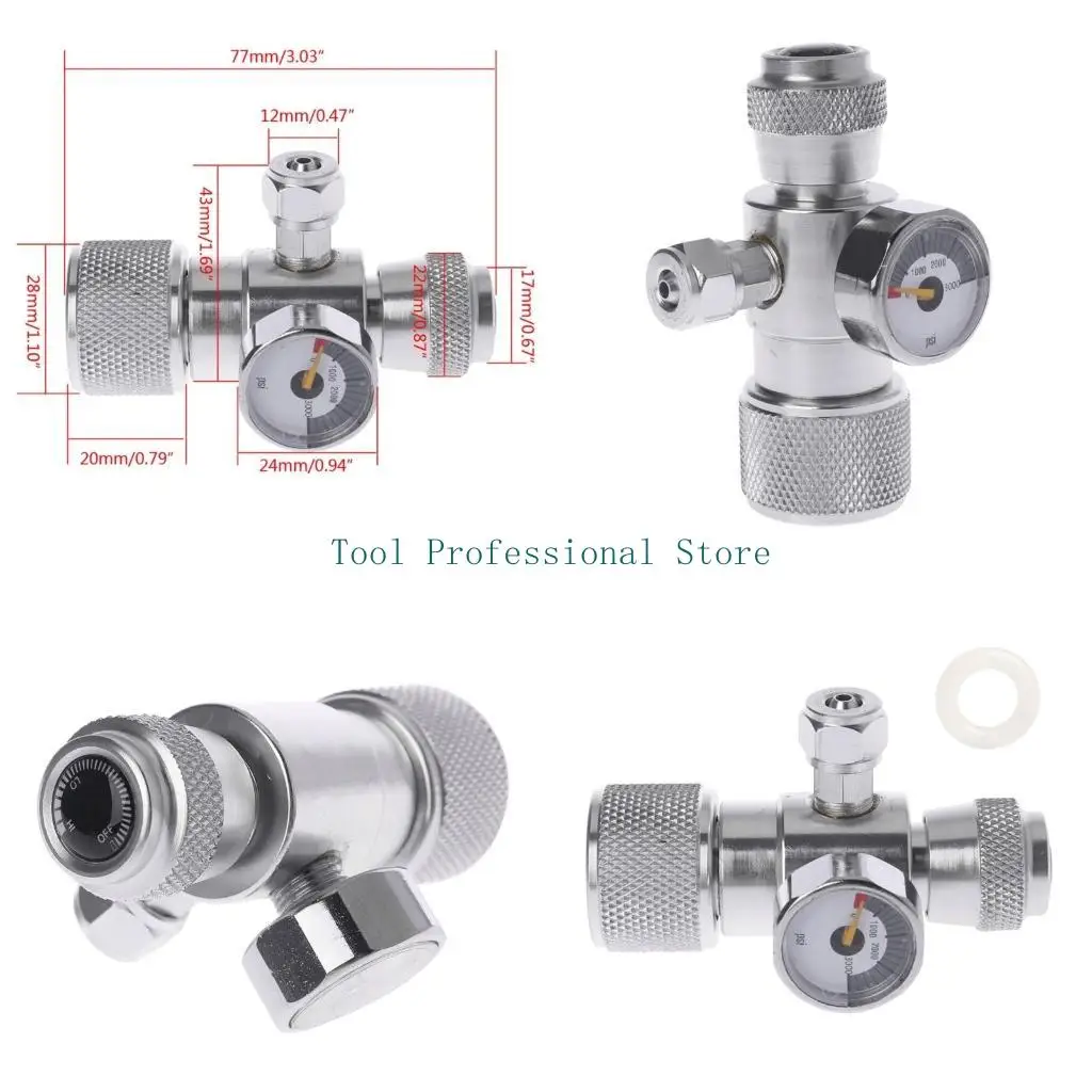 

57QF Манометр CO2 JIS m22-14 Регулятор Манометр Более 1500PSI Редуктор цилиндра